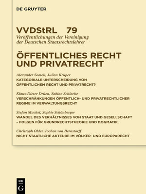 cover image of Öffentliches Recht und Privatrecht